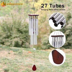 [Winnereco] Mặt Dây chuyền thời trang Chuông gió nhiều ống chuông gió trang trí ngoài trời nhôm chuông gió kim loại 27 ống cho sân vườn