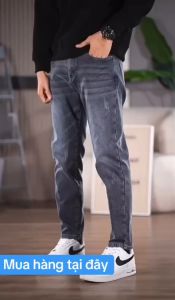 Quần Jean Nam Basic Slimfit Co Giãn Ooki Quần Bò Nam Cào Xước Nhẹ không bai xù bền màu Phom Ôm Trẻ Trung Thanh Lịch