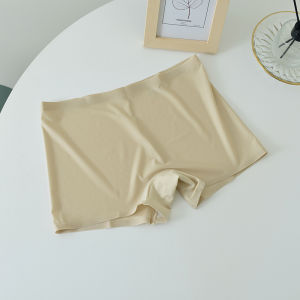 Seamless Underwear Womens Boxer Ice Silk Cotton Antibacterial Safety Pants Fashion Tape Two-in-One Not Clip Ass Summer Leggings