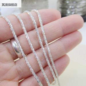 สร้อยคอโซ่เกลียวเงินแท้ 925 ลูกปัดสีทองแดง สร้อยข้อมือ สร้อยคอโซ่เกลียว เครื่องประดับแฟชั่นทำมือจากจีนแผ่นดินใหญ่