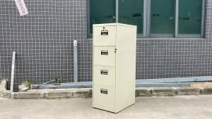 Jersey FC-4DS Beige Black Filing Cabinet 3 Drawer + 1 Vault