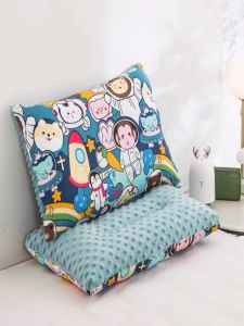 Pure Cotton Bean Flannel Pillowcase Kids Medium Size Single Person Student Small Children Cartoon Pair Set Bedding Accessories