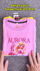 Kaos Princess Bahan Katun Lembut & Adem Anak Perempuan Hingga Remaja