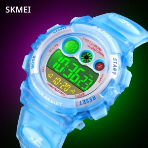 SKMEI สีสันกันน้ํากีฬาเด็กนาฬิกาดิจิตอล Young Energetic Dial Design นาฬิกาปลุกนาฬิกาข้อมือเด็ก relogio infantil