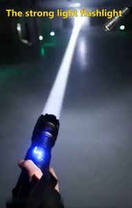 【German material】HJ LED Flashlight Rechargeable Ultra Bright outdoor zoom telephoto spotlight (Light Flashlight HeadlampPowerful Flashlight Searchlight )