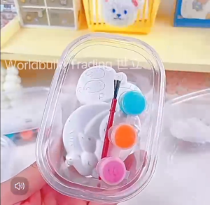 Childrens DIY Graffiti Plaster Doll White Embryo Painted Doll Toy Pigment 3D Coloring Art