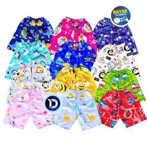PAKET 5 PCS Celana Pendek Karakter Anak Laki Laki Dan perempuan Usia 0-12 Tahun