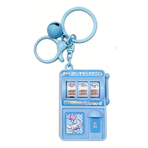 Bandai | Mini Lottery Machine Keychain Cute Fruit Game Shaker Pendant Fun Stress Relief Toy for Bag Decoration