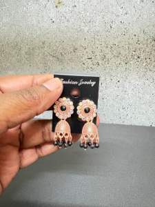 NJ Elegant Mini Jumkha with Rose Gold Base