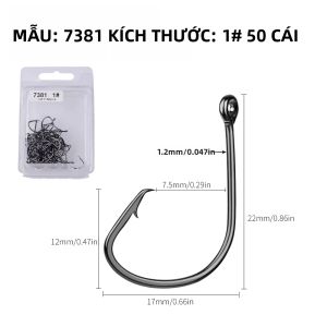 Proberos 50 Chiếc Móc Câu Bạch Tuộc Bằng Thép Carbon Cao Cấp Móc Câu Cá Sắc Bén Với Lực Kéo Mạnh Mẽ Để Câu Cá Trên Thuyền Trên Biển