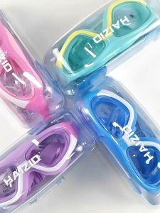 Cai-Cai แว่นตาว่ายน้ำ สีสันสดใส แว่นตาว่ายน้ำเด็ก UV ไม่เป็นฝ้า สีสันสดใส