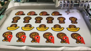Sticker ủi nhiệt thêu logo hình khỉ baby milo - N158