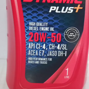 น้ํามันเครื่องยนต์ดีเซล ปตท Ptt DYNAMIC PLUS 20W-50 ขนาด 1ลิตร.