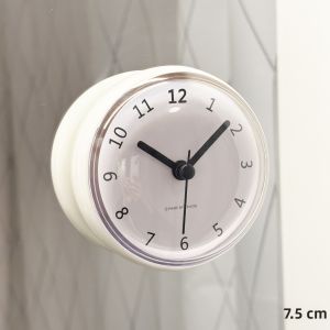 Bathroom Waterproof Kitchen Glass Wall Clocks Suction Cup Clock Fridge Magnet Clock round Shape Modern Simple Style PVC Disk