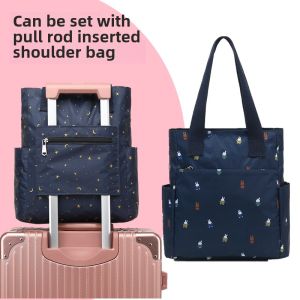 Túi Xách Tote Chống Thấm Nước Dung Tích Lớn Có Thể Kéo Hành Lý Túi Xách Đeo Vai Đơn Cho Nam Và Nữ Túi Du Lịch Thường Ngày