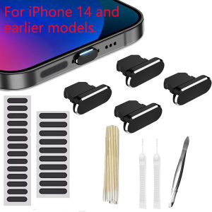 64pcs/set For iPhone 14 and Earlier Models Lightning Port & Speaker Cover Anti Dust Charging Port Protector Kit.