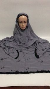 Mukena Lajuran Terusan Langsungan Dewasa Bordir Jumbo Santri Putri Motif Dandelion