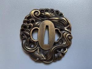 Direct Sales Samurai Hand Guard Alloy Green Ancient Sword Hilt Special Price Sword Disk Martial Arts Sword Accessories
