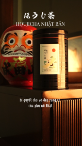 Organic Houjicha Nhật Bản trà xanh rang Nhật Bản Auraleaf - Gói 50g - Auraleaf