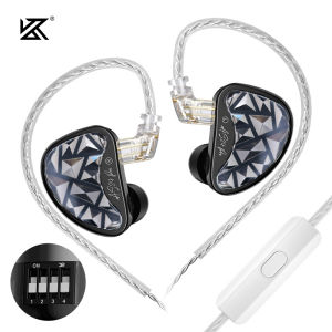 KZ AS24 PRO In-Ear Headphones Adjustable Hybrid Drivers 4-speed tuning High-precision sound guide tube 3d printing technology 0.75mm adjustable hifi headphones