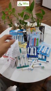Set Bộ 4 Đầu Bàn Chải Đánh Răng Điện Đầu Thay Cho Máy Oral B Braun Lông Mềm Minh House