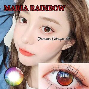 {glamourcabuyaoph} Rainbow Contact Lense With Free Solution And Case 2 Pieces 1 Pair  Yearly Disposable Original And Sealed RAINBOW SERIES