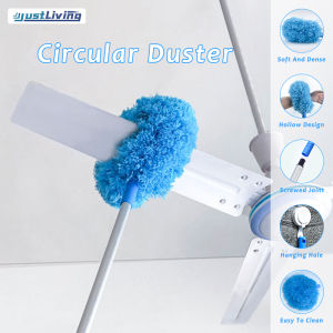 JustLiving 1PC Ceiling Fan Duster Absorb Dust Save Strength Adjustable Telescopic Removable Washable Super Cilia Household Crevice Cleaning Brush Sweep The Ceiling Gods Cleaning Duster Wipe Ceiling Fan Round Duster - Lazada