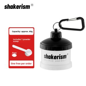 Portable Protein Powder Funnel Box Large Capacity Powder Partitioning Carry Box Convenient Plastic Shaking Cup for Fitness Enthusiasts