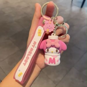 Kartun Sanrio snek rantai kunci pasangan ransel loket melody/Cinnamoroll/Kuromi/Pochacco/Pom Pom Purin/Hello kitty
