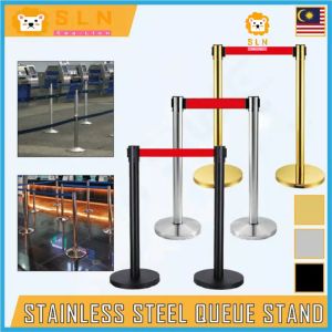【Local delivery】Queue Up Stand Retractable Belt / Queue stand Heavy-duty / Q-Pole / Tali beratur Stainless Steel