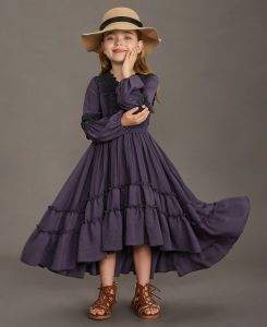 Lace Flower Girl Dress Clothing Medieval Vintage Elegant Girl Dress Backless Birthday Party Long Dresses For Teenager Girls