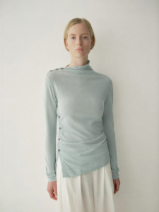 INSIS FEMME | Minimalist Cultural Off-shoulder Decorative Knit Top