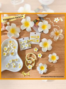NING ZHOU | Flower Hair Clip for Photography  High Elasticity Hair Tie