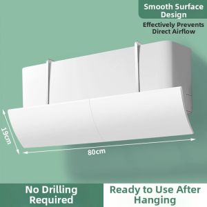 QIAOLESEN | Air Conditioner Wind Deflector Cold Air Guide