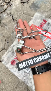 Breket selang rem depan atas bawah set Yamaha Mio sporty original di chrome