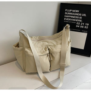 Large Capacity Crossbody Bag for Women Casual Commuter Nylon Single Shoulder Bag Autumn Winter New Style Student Class Cotton Coat Bag