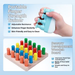 ZHONGLIANG | Stroke Paralysis Finger Flexibility Hand Fine Motor Wooden Board Rehabilitation Equipment