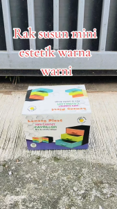 Mini Cabinet Cavaillon Lemony Laci Kecil Organiser Tempat Penyimpan rak simpan 3 susun