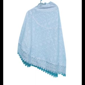 BestSeller KERUDUNG BERGO PUTIH / PERLENGKAPAN HAJI UMROH WANITA -Olpinb