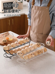 Kitchen Egg Tray Refrigerator Special Egg Storage Box Organizer Iron Material Countertop Placement for Kitchen Egg Storage