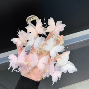 Satu Keluarga Jepit Rambut Wanita Motif Kupu Kupu Mutiara C1384 Hair Claw Jeday Rambut Cantik Korea