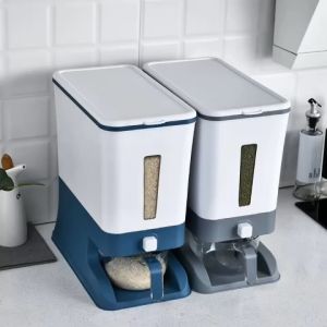 Thùng Đựng Gạo Thông Minh Tặng Kèm Cốc Vo Gạo Dung Tích 10Kg Tiện Lợi