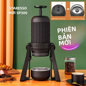 Máy Pha Cà Phê Espresso Cầm Tay STARESSO Mirage SP300 Plus Bình Pha Cà Phê 180ml Pha Nhanh Pha Được Hai Ly Chất Liệu Thép Không Gỉ