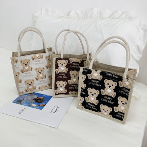 New Canvas Bag Womens Ethnic Style Retro Chinese Style Burlap Handbag New New Arrival Trendy Ins Style Shoulder Bag