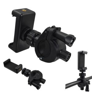 Bracket With Phone Holder Clip Handlebar Adapter Mount Clamp For Smartphone Live Broadcast Video Shooting Make-up Selfie Flash