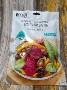100g QingHaoYuan Mixed Fruit And Vegetable Crisps Fragrant Crispy Snack Dried Fruit And Mushroom from Mainland China