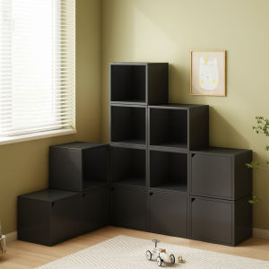 OYIla | Customizable Black Storage and Display Cabinet