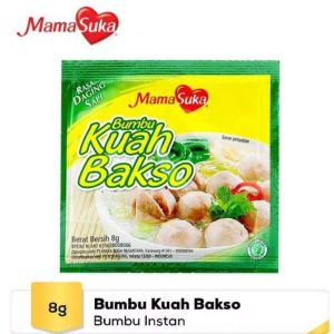 Bumbu Kuah Bakso Sapi MamaSuka merupakan bumbu yang terbuat dari bahan pilihan dan memiliki rasa gurih dengan aroma daging sapi yang sedap untuk kelezatan kuah bakso tanpa harus menambahkan bumbu lainnya. PETUNJUK PENGGUNAAN: - Rebus ½ kg sumsum sapi da