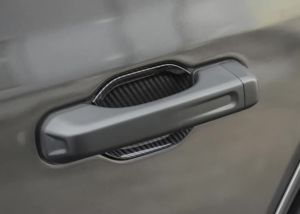 Tay Nắm Cửa Bằng Sợi Carbon Cho Jeep Wrangler JL Unlimited Gladiator JT 2018-2026 Ốp Bát Tự Dính Phụ Kiện Trang Trí