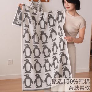 Khăn Mặt Cotton Nguyên Chất Thấm Hút Nhanh Khô Không Rụng Vải Cotton Thấm Hút Kháng Khuẩn Thiết Kế Hoạt Hình Dùng Cho Mọi Mùa